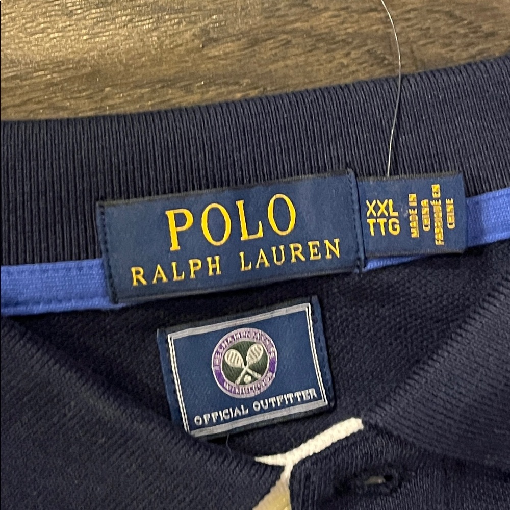 Polo Ralph Lauren Wimbledon Tennis Polo Shirt blue new Mens Size XXL - Picture 7 of 13